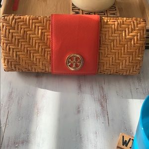 Tory Burch bamboo clutch